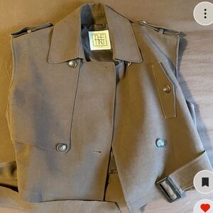 THE FRANKIE SHOP chocolate brown vest